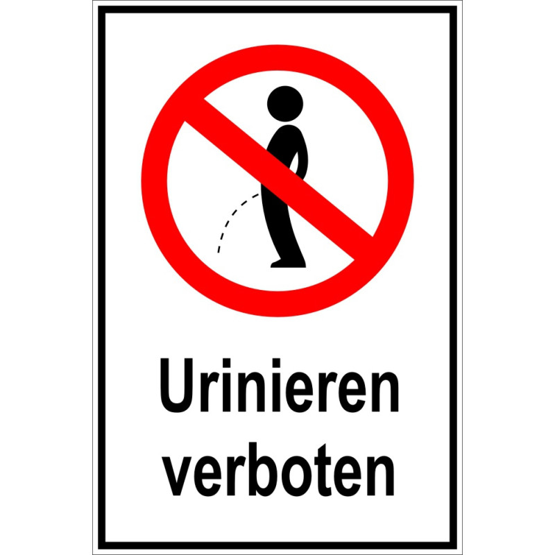 Urinieren verboten Schild
