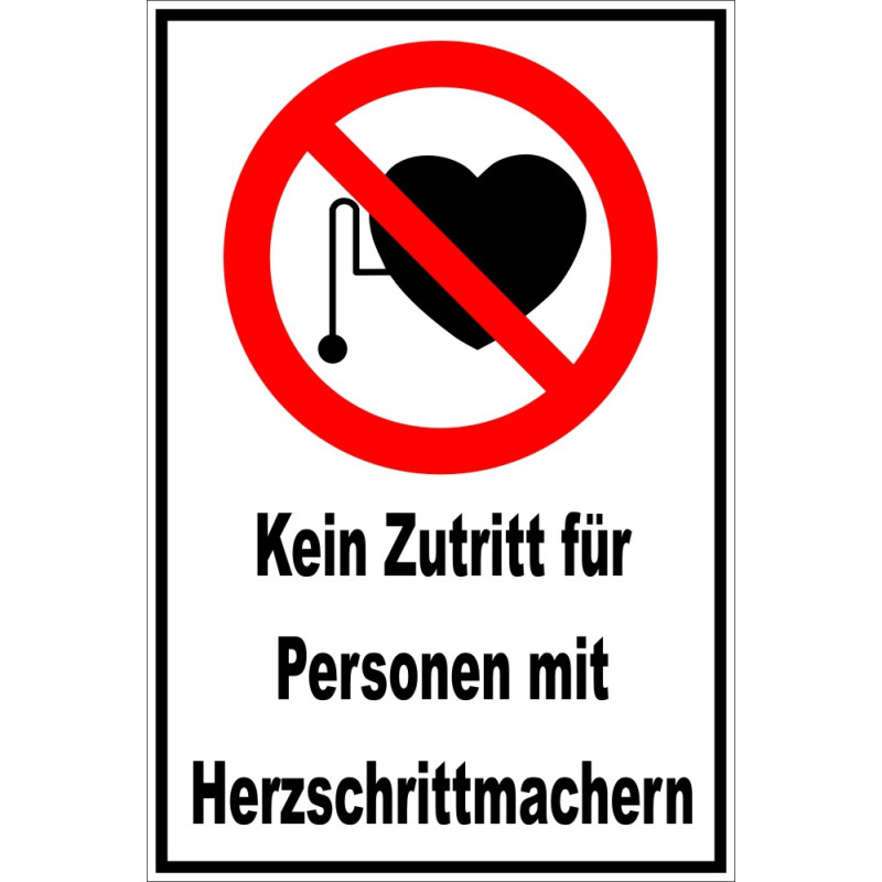 Schild Herzschrittmacher