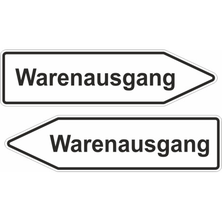 Pfleilschild "Warenausgang"