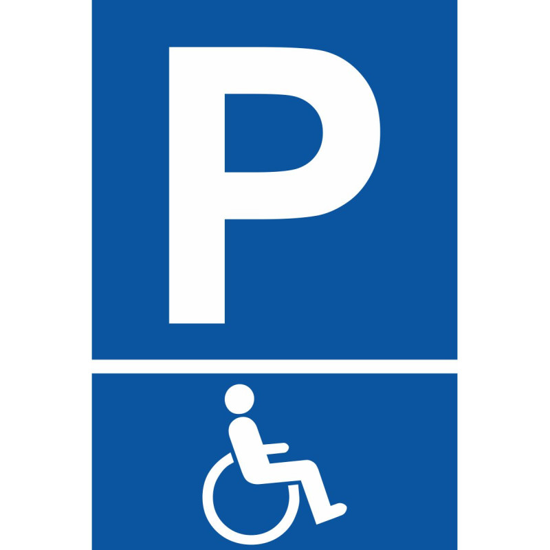 Behindertenparkplatzschild Rollstuhl