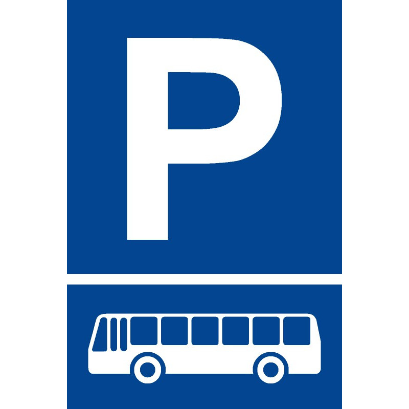 Parkplatzschild für Busse