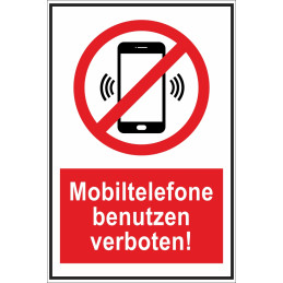 Verbotsschild "Handy verboten"