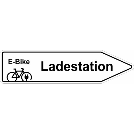 Pfeilschild "E-Bike Ladestation"