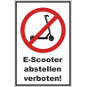 Schild E-Scooter abstellen verboten
