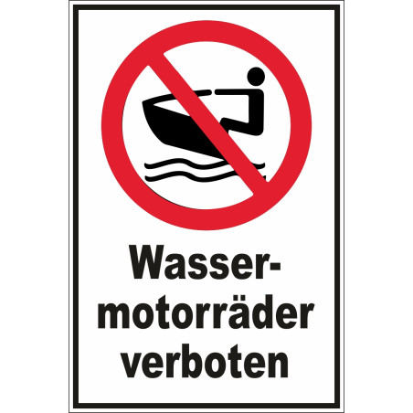 Schild "Wassermotorräder verboten"