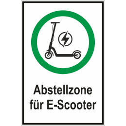 Schild "Abstellzone für E-Scooter"