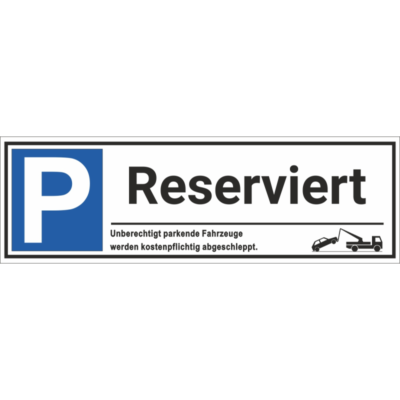 Parkplatz: Parkplatzschild Reserviert Mieter zum Stecken