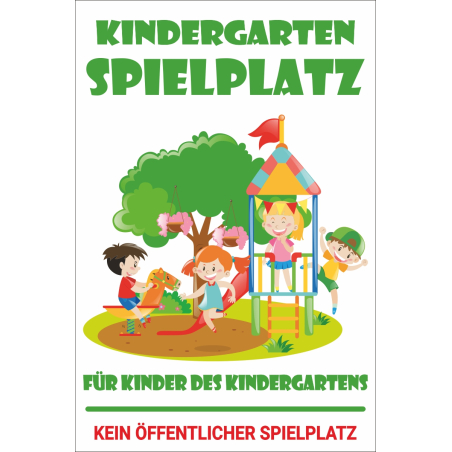 Schild Kindergartenspielplatz