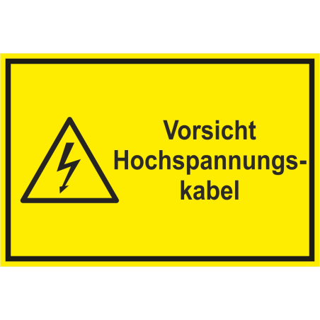 Warnschild Hochspannungskabel