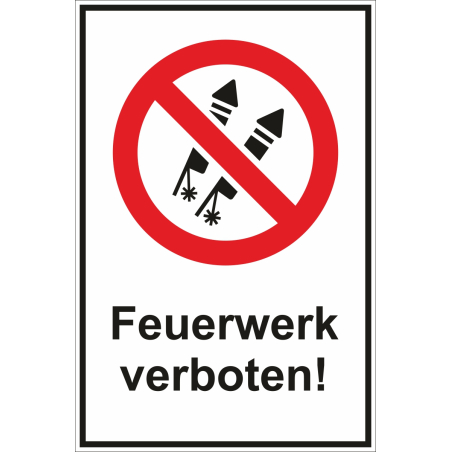 Feuerwerk verboten Schild